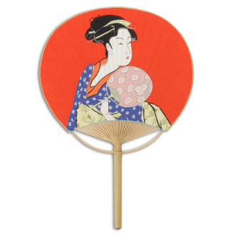 浮世絵「うちわ美人」
